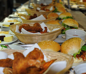 Food prepared for the Casey station’s ‘Gold Star Cinema’ evening winter 2014