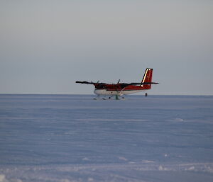 The Twin Otter on the ground at the Casey skiway
