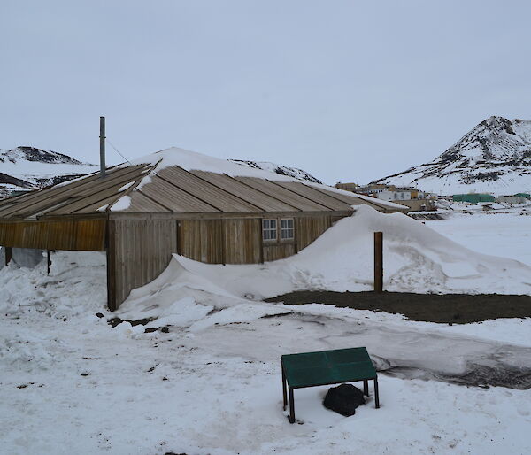 Scott’s hut, currently being restored by volunteers from NZ