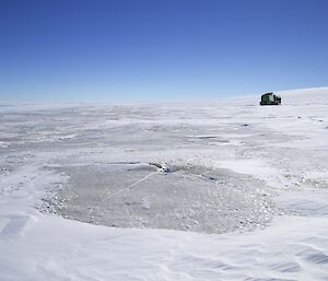 Jokulhlaup features have worn down and ablated through the winter