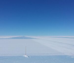 The finished Wilkins runway, ready to accept the first Airbus flight of the season