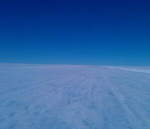 The runway at Wilkins about to be proof rolled to test for density and load bearing capacity