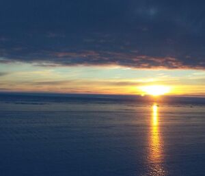 Colourful sunset taken from Wilkins runway