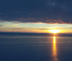 Colourful sunset taken from Wilkins runway