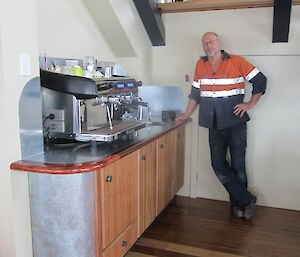 Nick and the new coffee machine corner