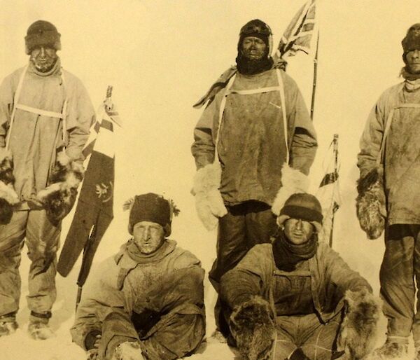 Scott and team at the South Pole.