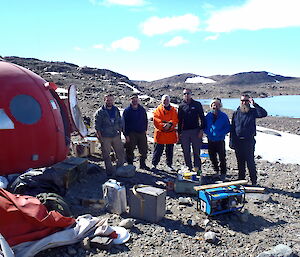 Meeting with Russian geologists at Crooked Lake apple