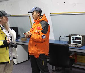 Zhongshan atmospheric research office, Dr Ray and Dr Liu.