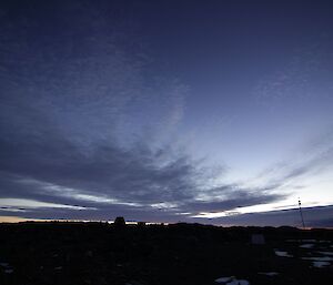 The midnight sky over Davis.