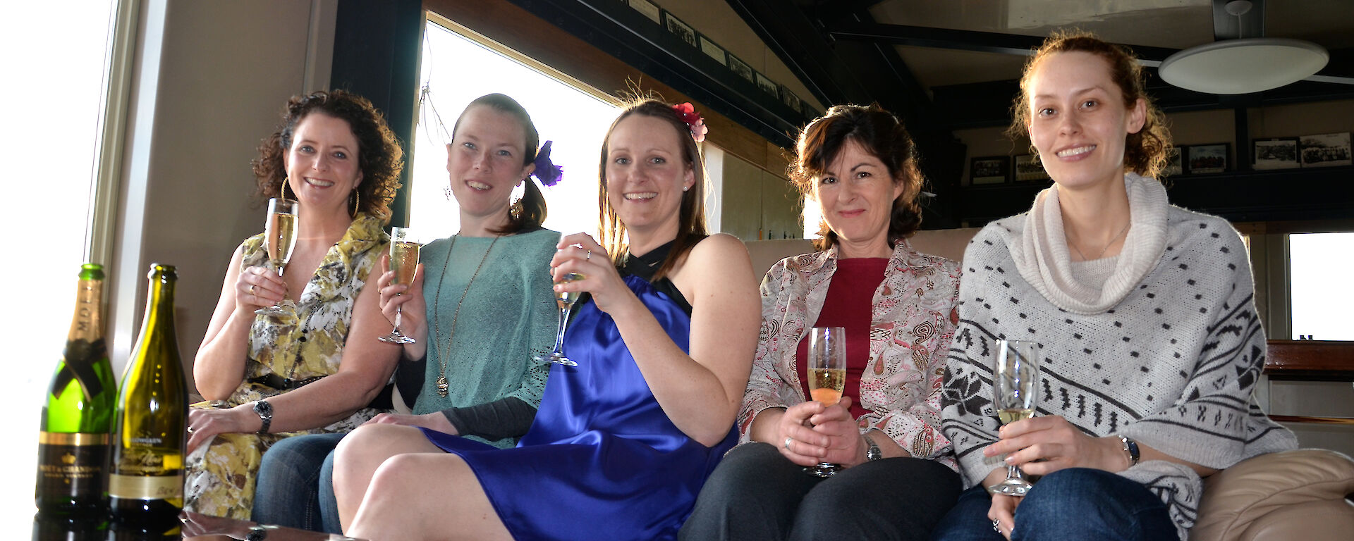 Ladies enjoying a glass of Moet for Steph’s birthday