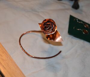 Metal rose jewelry