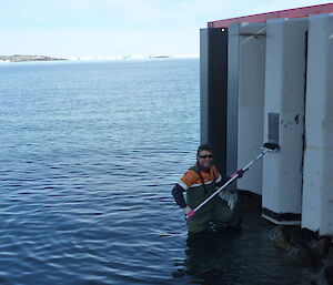 John painting Davis Wharf smiles for the camera