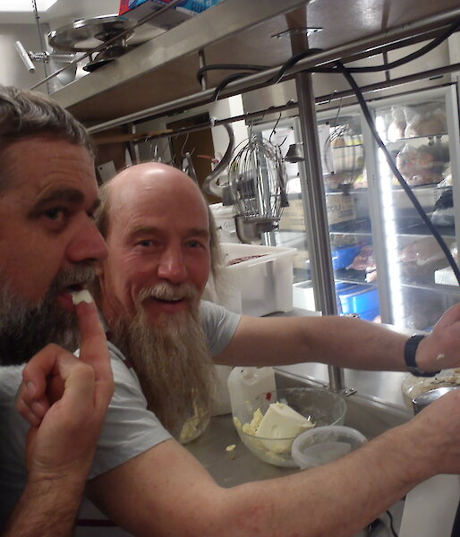 Davis Master-chef Competition — Craig and ray testing the batter