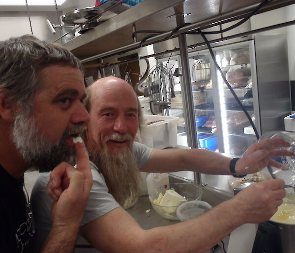 Davis Master-chef Competition — Craig and ray testing the batter