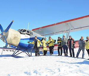 Davis expeditioners at the Russian Biplane