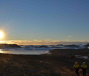 Walking to Chinese Station in the Larsemann Hills