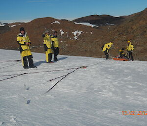 Setting up near a large wind scoop.