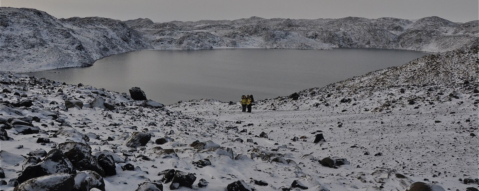 Expeditioners at Deep Lake