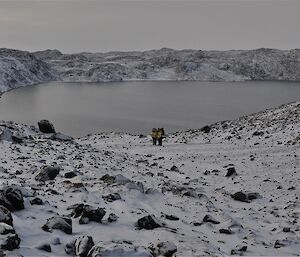 Expeditioners at Deep Lake