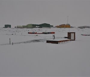 Davis Beach front covered with snow