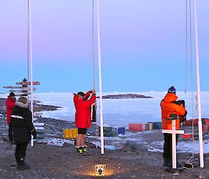 Raising flags at Davis 2012