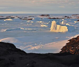 The view across Tryne Sound to the plateau