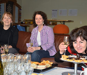 Mothers Day at Davis: three women pose for the camera