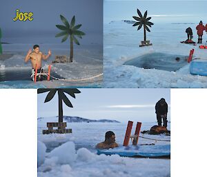 Davis midwinter swim 2012 — collage of Jose Campos