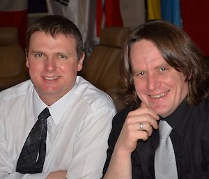 Chris Hill and Scott Beardsley at Davis midwinter dinner 2012