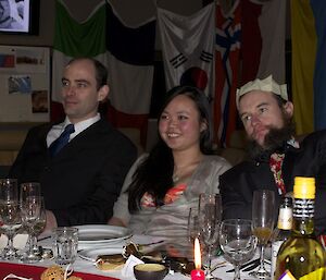 Adam, Mel and Linc at Davis midwinter dinner 2012