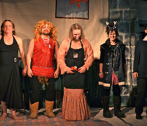 Davis midwinter play 2012 with actors on stage at final curtain