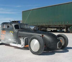 Modified Fiat Topolino on the salt flats