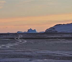 Dirt on the sea ice at Davis 2012