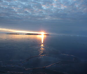 Sea ice forming at Davis 2012