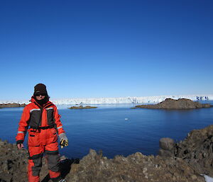 Brigid on a trip to Kazak Island in the summertime