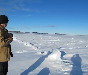 First check of the sea ice at at Davis 2012