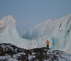 Jan Wallace at the Sørsdal Glacier Davis 2012