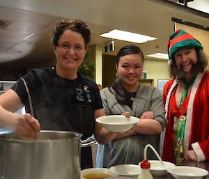 Davis Christmas in July 2012 shows expeditioners serving soup