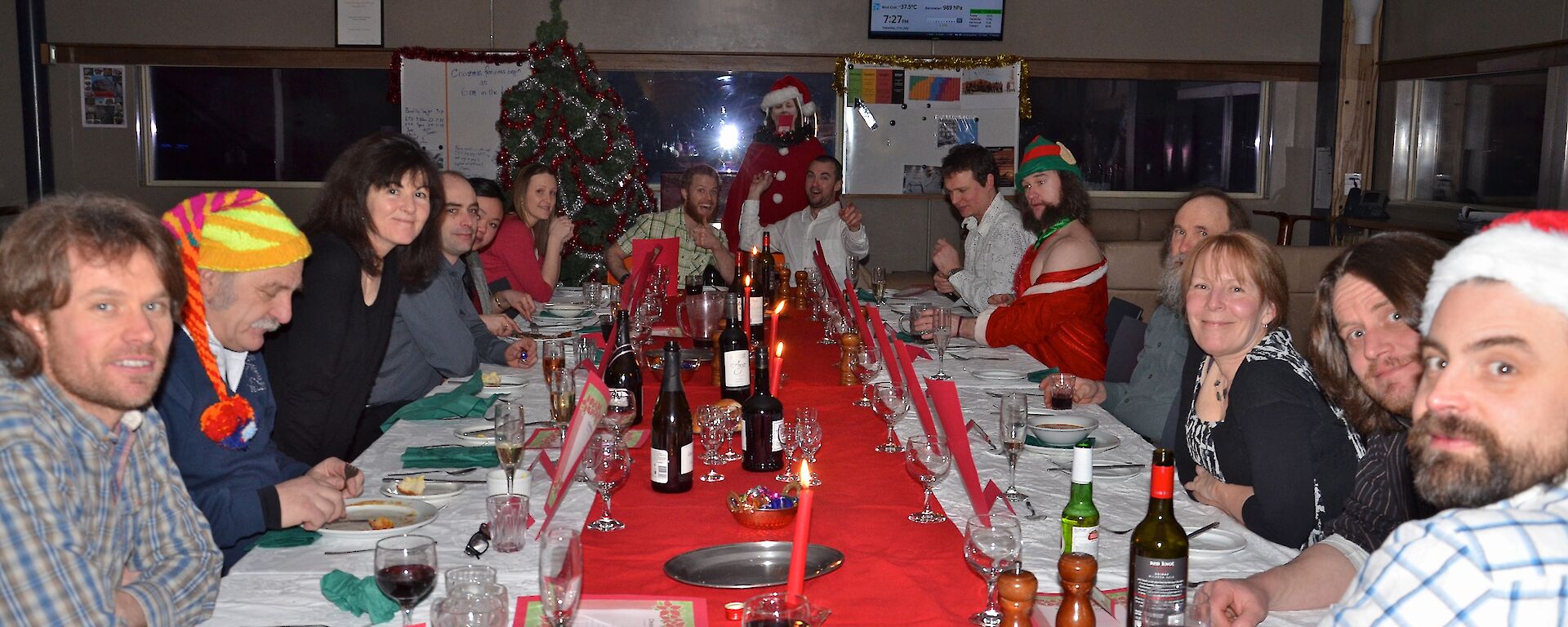 Davis wintering team at Saturday theme dinner 2012