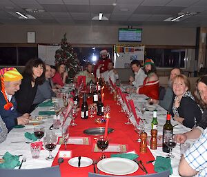 Davis wintering team at Saturday theme dinner 2012