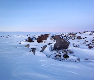 Moraine line marking the edge of the east Antarctic ice sheet