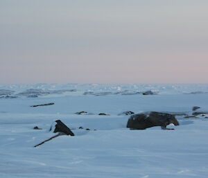 View from the plateau to the sea ice