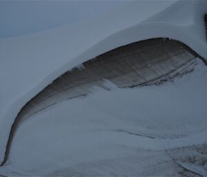 Dirt making patterns in the snow — Davis 2012