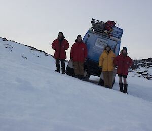 Expeditioners in field in Davis area 2012