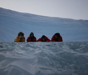 Expeditioners in field in Davis area 2012