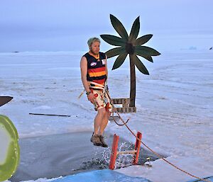 Darryl Seidel having a swim at Davis 2012