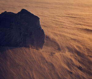 Windblown snow