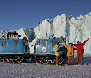Davis expeditioners at the Sorsdal Glacier