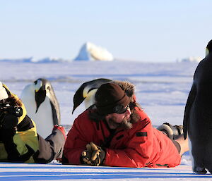 Expeditioners and emperor penguins at Davis enjoy Quiz Night