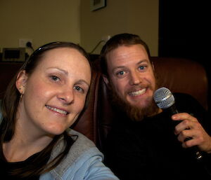 Davis Quiz Night comperes Steph MacDonald and Darryl Seidel